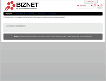 Tablet Screenshot of biznet.cl